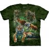 Pánské Tričko Pánské batikované triko The Mountain Jungle Tigers zelené