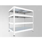 Biedrax Regál 35 x 75 x 90 cm 4 police bílý – Zboží Dáma