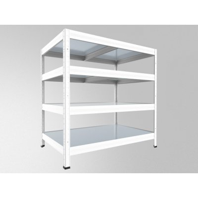 Biedrax Regál 35 x 75 x 90 cm 4 police bílý – Zboží Dáma