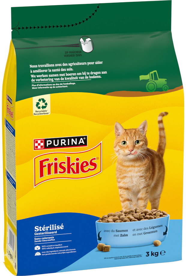 Friskies Sterilised s lososem tuňákem a zeleninou 2 x 3 kg