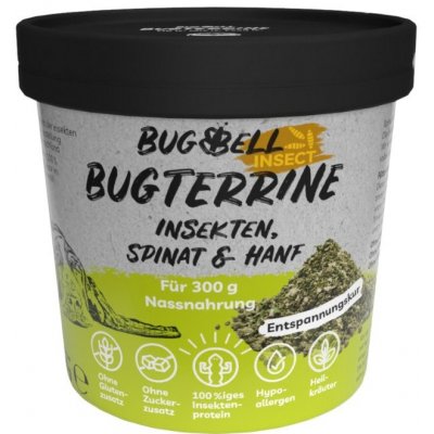 BugBell BugTerrine Adult s hmyzem špenátem a konopím 100 g – Zboží Mobilmania