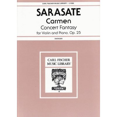 Pablo de Sarasate Georges Bizet Carmen Fantasy Opus 25 noty na housle klavír – Zbozi.Blesk.cz