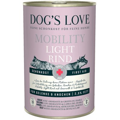 Dog's Love DOC Light Mobility hovězí 400 g