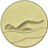Emblémy Emblém plavání zlato 50 mm