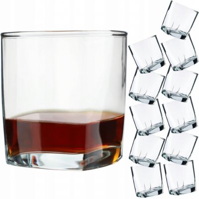 KADAX čiré skleničky na vodu koktejlové sklenice čtvercové sklenice na vodu džus zahradu párty nápoje vhodné do myčky Anika 12 310 ml – Zboží Mobilmania