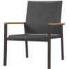 Zahradní židle a křeslo Hliníkové nízké křeslo Aura, Barlow Tyrie, 69x80x87 cm, hliníkový rám champagne, výplet textilen tmavě hnědý (titanium)