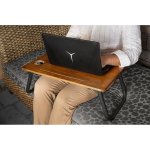 ASIR Stolek pod notebook LAPTOP SEHPA ořech černá – Zboží Mobilmania