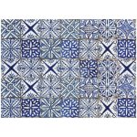 Crearreda samolepicí dekorace hliníková do kuchyně za sporák Bellacasa Modré obklady 67215 / Hliníková dekorace Blue Azulejos (47 x 65 cm) – Sleviste.cz