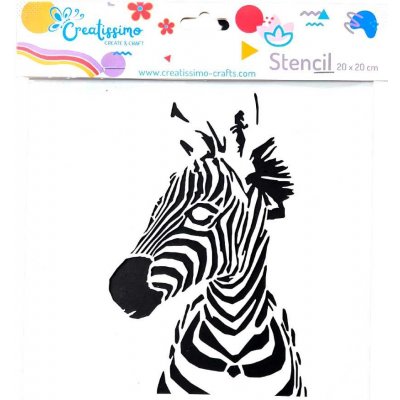 Creatissimo plastová šablona Zebra 20 x 20 cm – Zboží Dáma