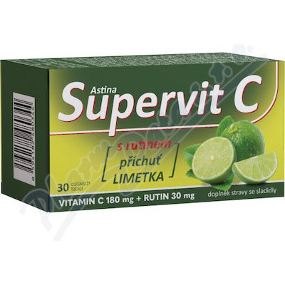 Astina Supervit C s rutinem limetka tbl.30