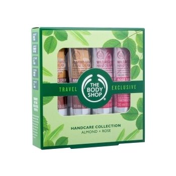 The Body Shop Handcare Collection krém na ruce Wild Rose Hand Cream SPF15 2 x 30 ml + krém na ruce Almond Hand & Nail Cream 2 x 30 ml dárková sada