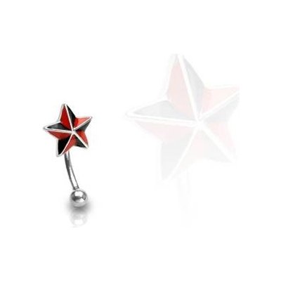 Šperky4U piercing do obočí hvězda OB01080