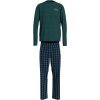 Pánské pyžamo Tommy Hilfiger UM0UM03130 0WP pánské pyžamo dlouhé káro zelené