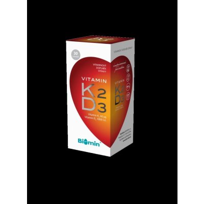 Biomin Vitamin K2+Vitamin D3 1000 I.U. 30 kapslí