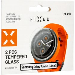 FIXED Ochranné tvrzené sklo Samsung Galaxy Watch 6 (40mm), 2 ks v balení, čiré FIXGW-1206