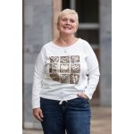 Italy fashion Mikina od SRDCE Krémová – Zboží Dáma