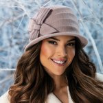 Krumlovanka dámský vlněný zimní klobouk W-0884/529 starorůžový – Zboží Mobilmania