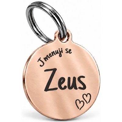 u Psíka Známka pro psa Love 25*30mm Rose Gold – Hledejceny.cz
