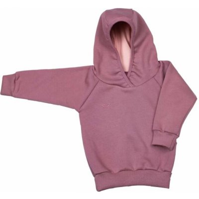 MKcool Kojenecká mikina z počesané teplákoviny s kapucí MK2347 růžová – Zboží Dáma