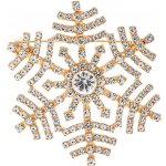 Biju Brož vločka pozlacená se zirkony 9002099 – Zboží Mobilmania