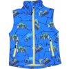 Dětská vesta Kugo Chlapecká softshellová vesta s fleecem HB8629 světle modrá