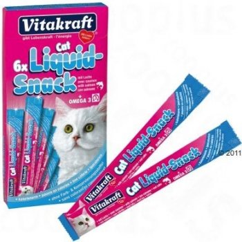 Vitakraft Cat Liquid snack losos omega 3 6 x 15 g