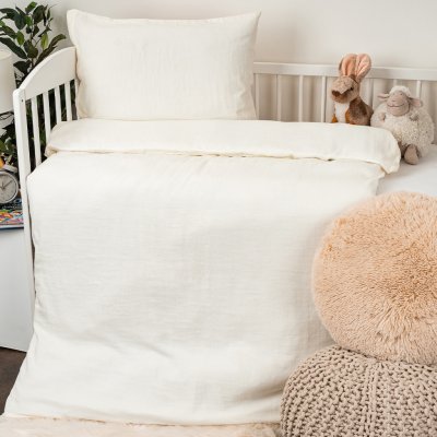 4Home dětské mušelínové povlečení do postýlky cream 100 x 135 cm 40 x 60 cm – Hledejceny.cz