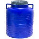 STERK Barel 20L plastový kulatý široké hrdlo bílá/modrá – Hledejceny.cz