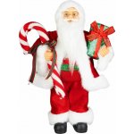 MagicHome Dekorace Vánoce, Santa, s dárkem, červený, 45 cm – Hledejceny.cz