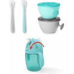 Skip Hop Set jídelní s hrnkem Easy Feed Mealtime Set Teal Grey 6m + 5 ks – Zboží Mobilmania