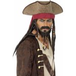 Klobouk pirátský s vlasy a šátkem Jack Sparrow – Zboží Dáma