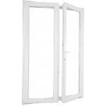Aluplast dvoukřídlé balkonové dveře bílá Pravé 150 x 210 cm – Hledejceny.cz