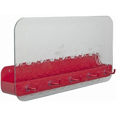 Hübsch Shack 60 x 30 x 13 cm průhledný/červený – Hledejceny.cz