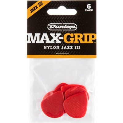 Dunlop 471P3N Nylon Max Grip Jazz III Player Pack Red Trsátko – Hledejceny.cz