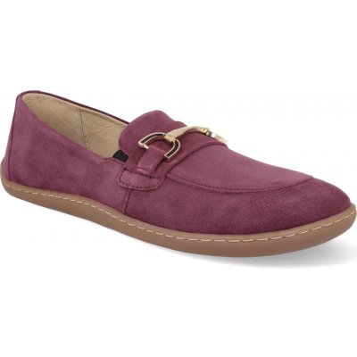 Barefoot dámské mokasíny Pikobare Toby Wine vínové – Zboží Dáma