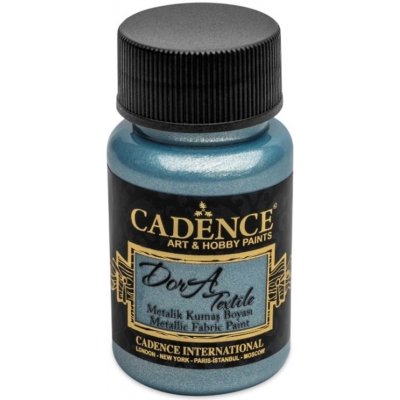 Cadence Dora Textile metalická barva na textil 50 ml aqua světle modrá – Zboží Mobilmania
