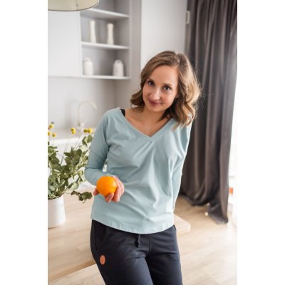 Kojící tričko halenka Two Ways Mint dl.rukáv – Zboží Dáma