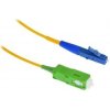 síťový kabel XtendLan FOP-LCSCA-S-3-9-A1 Patch, optický, LC-SC/APC, 9/125, simplex, LS0H, ultraflexibilní G.657.A1, průměr 2mm, krátký vývod, 3m