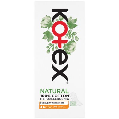 Kotex Liners Natural Normal slipové vložky 40 ks – Zboží Mobilmania