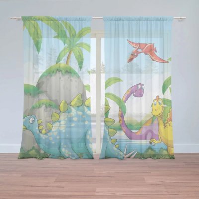 Záclony Dinosauři 3: 2 ks - 150x250 cm - Sablio – Hledejceny.cz