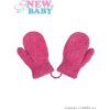Kojenecká rukavice New Baby zimní rukavičky se šňůrkou růžové
