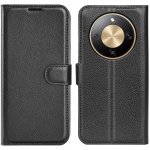 Litchi knížkové pouzdro na Honor Magic 8 Lite 5G - černé – Zboží Živě