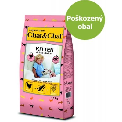Chat & Chat Expert Kitten s kuřecím masem 15 kg