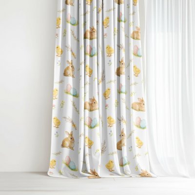 Goldea velikonoční dekorační závěs luca - veselé velikonoce 280x150 cm – Hledejceny.cz