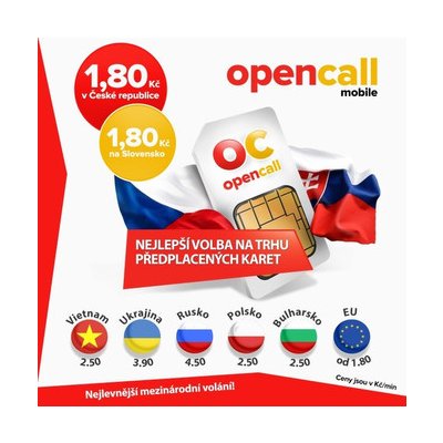 SIM karta OpenCall 200, bílá – Sleviste.cz
