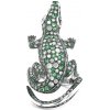 Prsteny Beny Jewellery Zlatý Prsten se Zelenými Granáty a Diamanty KBS0135 55
