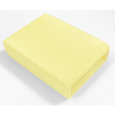 Polášek froté prostěradlo na vysokou matraci světle žluté 90x200x30