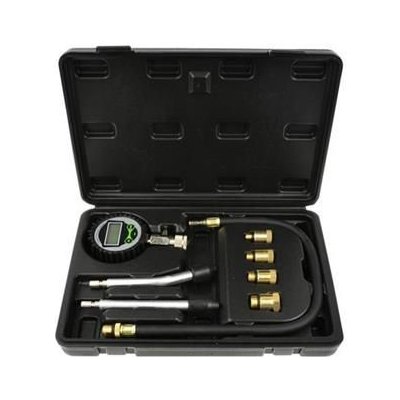 Kompresiometr pro zážehové motory, LCD displej, sada 8ks, tester komprese GEKO G02509 | Zboží Auto