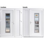 Soft Lucy Inox+Panel Plný Bílé levé 130 x 200 cm – Hledejceny.cz