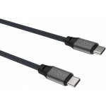 Fixed FIXDBP-CC12-GR Nabíjecí a datový opletený s konektory USB-C/USB-C, PD 3.1, 1,2m šedý – Zboží Mobilmania